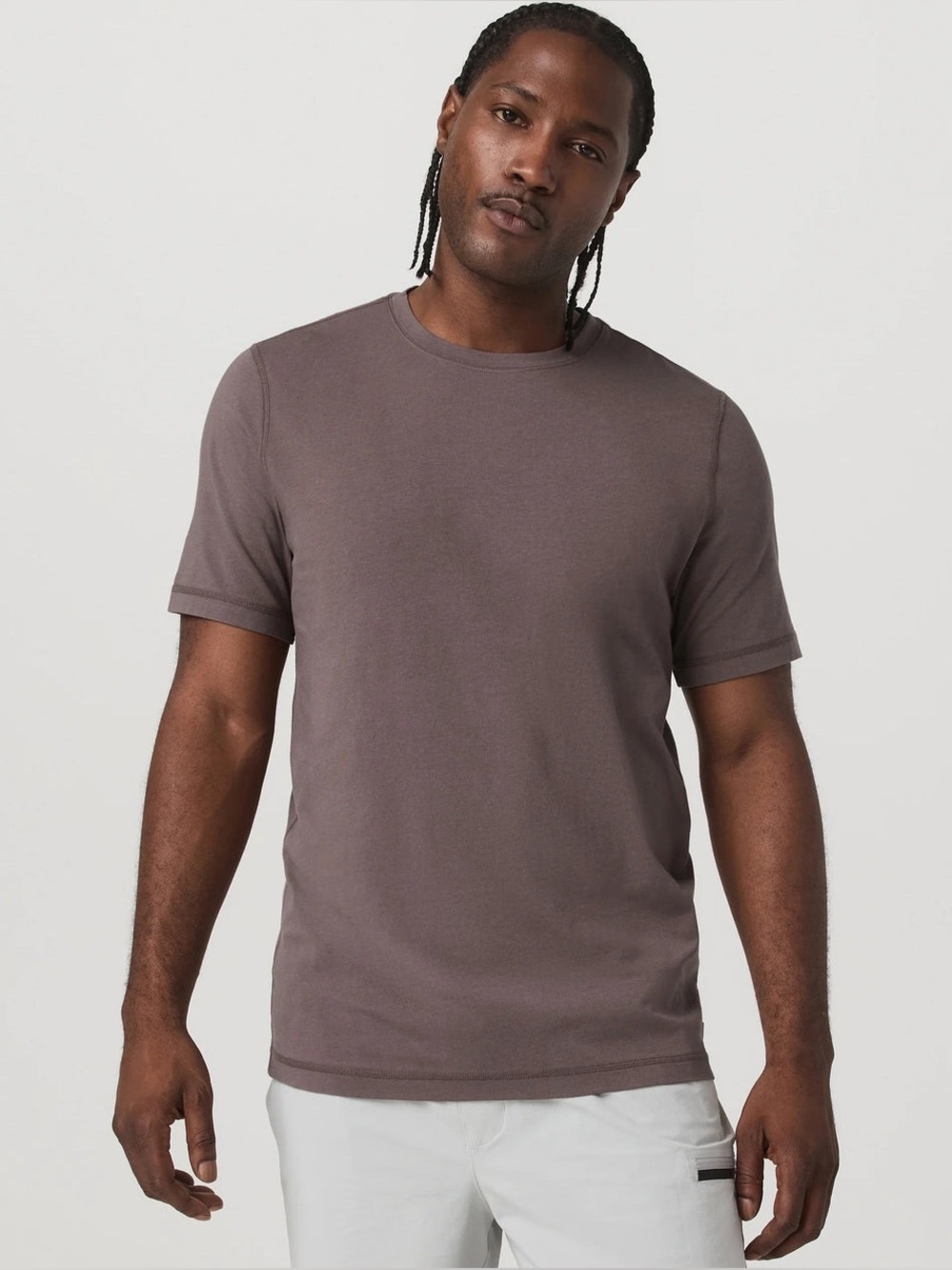 VUORI Tuvalu Athletic Short Sleeve Crew Neck Relaxed Timber Tee Shirt EUC Sz XXL